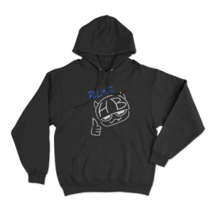 Blue HB Hoodie Black