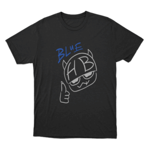Blue HB T Shirt Black