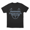 HANNAH BAHNG Devil Logo T Shirt Black
