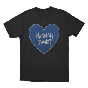 HANNAH BAHNG HEART T Shirt Black